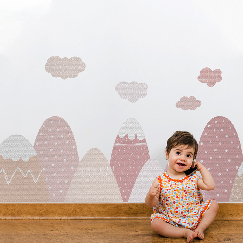 Baby Nursery Murals - 북유럽 가정 장식 따뜻한 열기구 핑크
