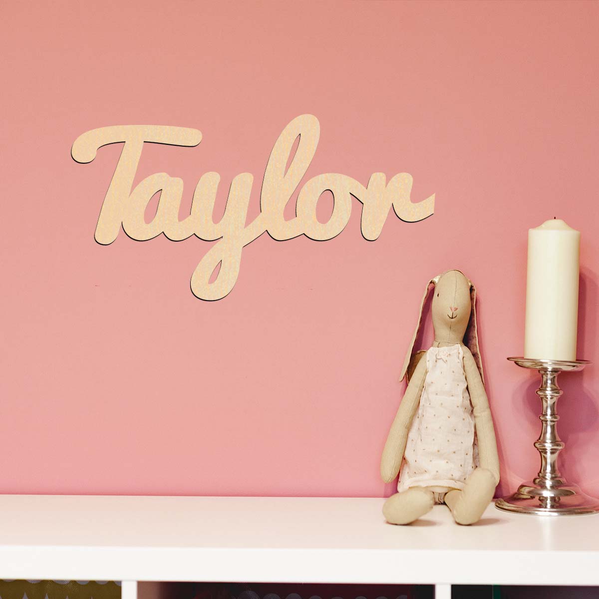 Baby Name Wall Art - 단단한 나무 이름표로 만든 맞춤형 예술