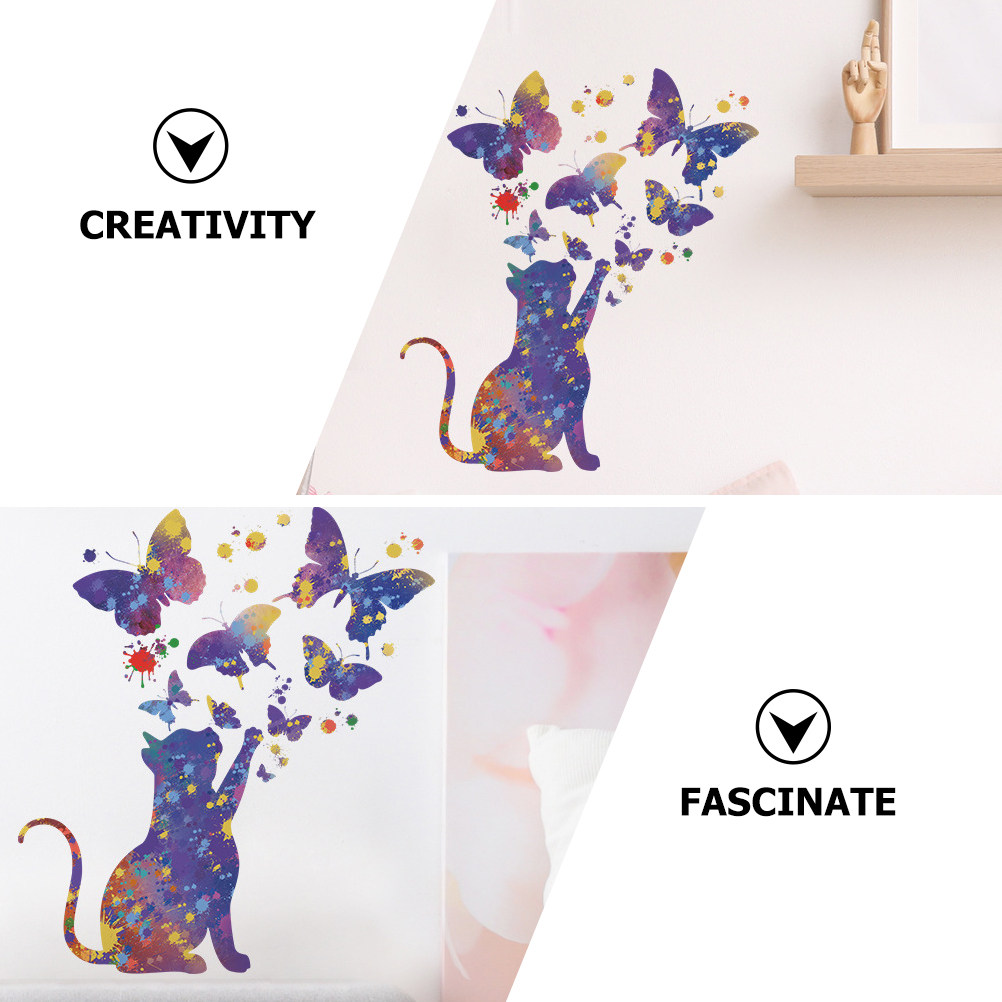 2장의 홈 데코 나비, 고양이 모양 벽 스티커, 아이방 - Wall Decal Nursery 리뷰 및 가격