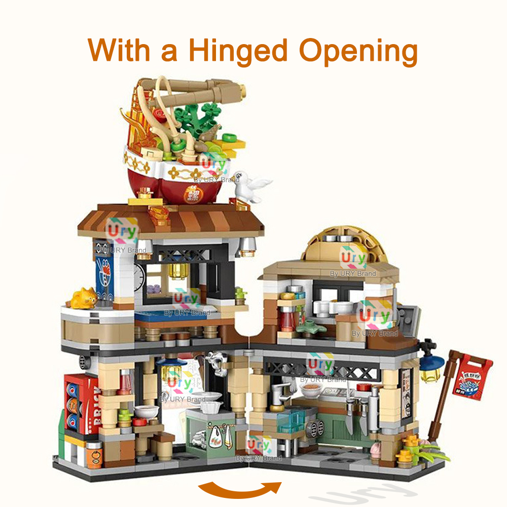 미니 시티 일본식 거리 풍경 모듈형 빌라 레트로 국수  - Lego Set City 리뷰 및 가격
