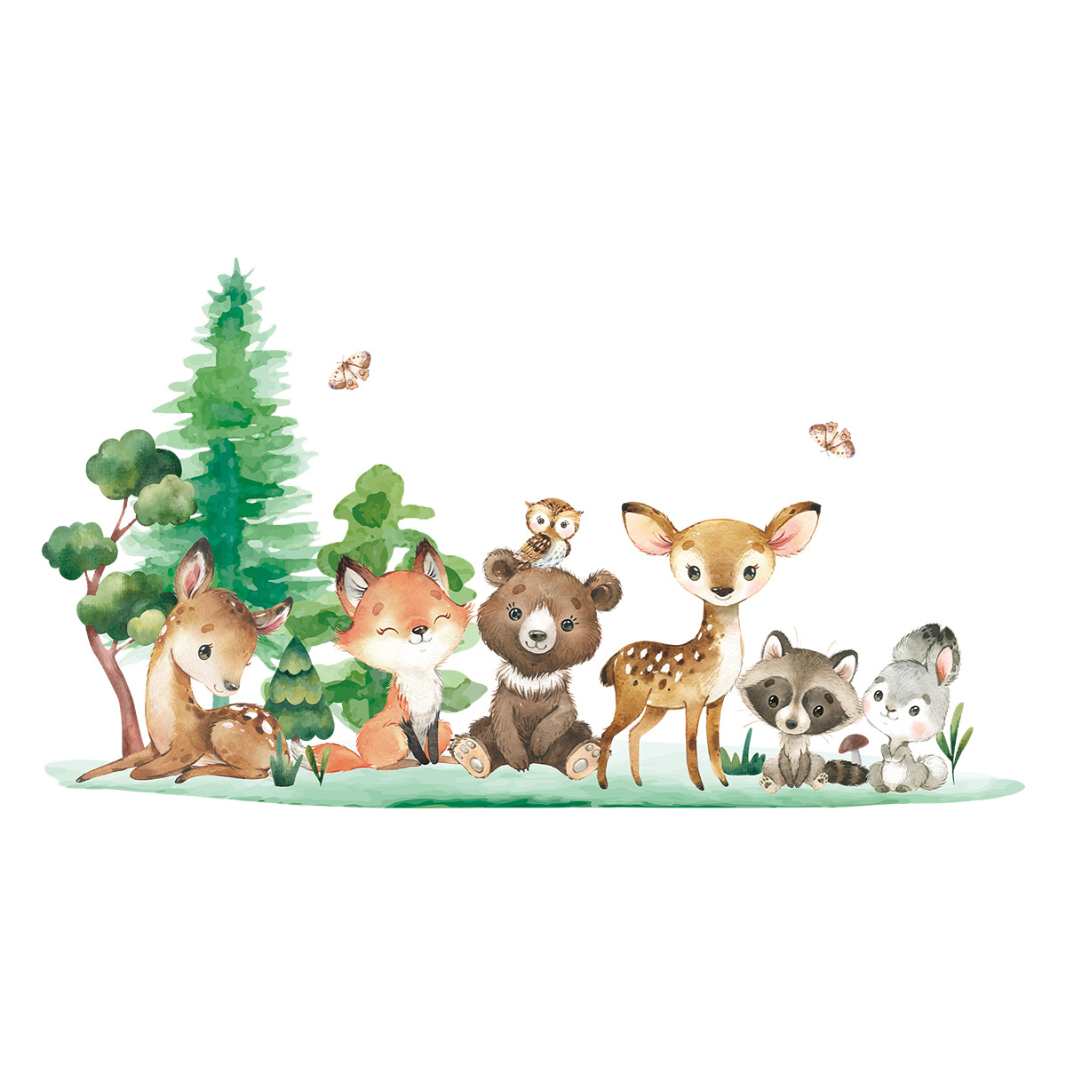 숲 동물 테마 곰 사슴 토끼 어린이 벽 스티커 아이 방 - Baby Nursery Forest Theme 리뷰 및 가격