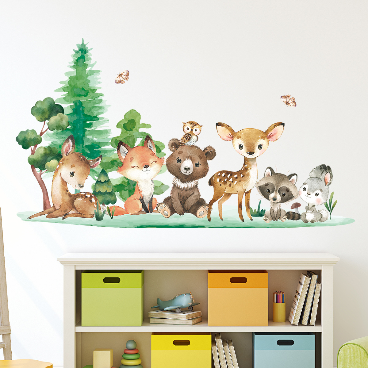 숲 동물 테마 곰 사슴 토끼 어린이 벽 스티커 아이 방 - Baby Nursery Forest Theme 리뷰 및 가격