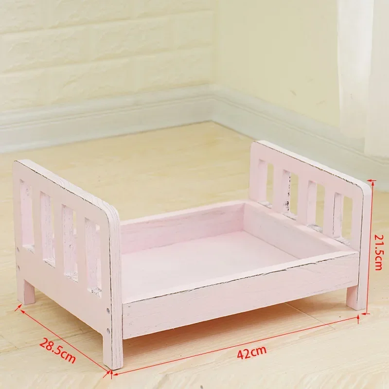 유아 포즈 소파 레트로 나무 침대 신생아 사진 소품 분 - Baby Nursery Bed 리뷰 및 가격