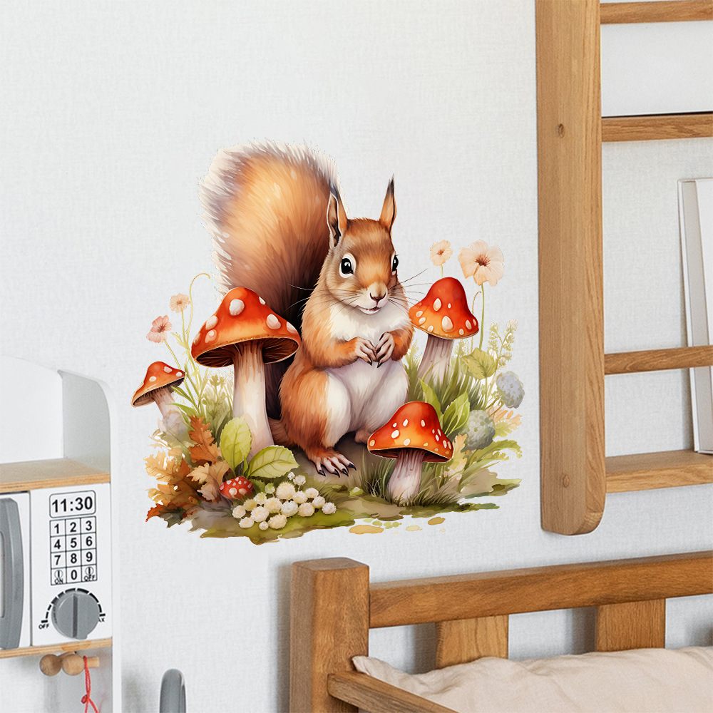 만화 다람쥐 토끼 버섯 벽 스티커 어린이 방 장식 벽화 - Wall Decal Nursery 리뷰 및 가격
