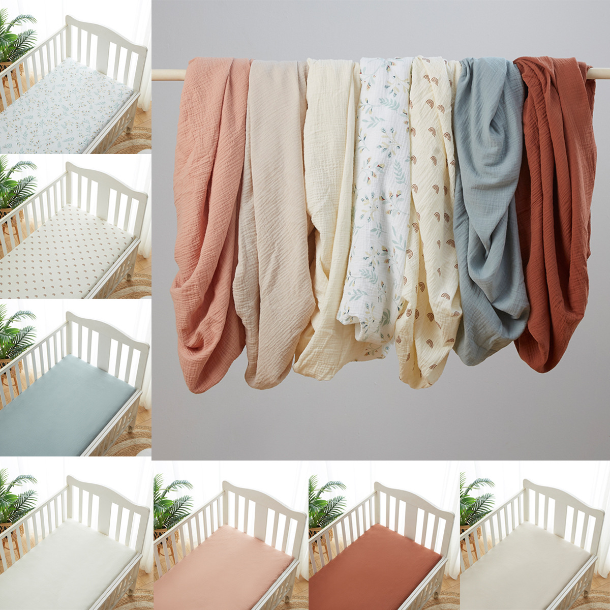 여러 크기 신생아 침대 시트 아기 장착 유아용 침대 시 - Baby Nursery Bed 리뷰 및 가격