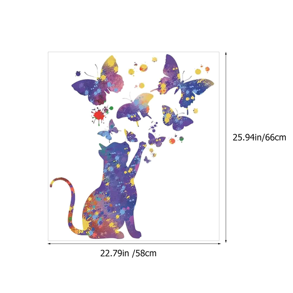 벽용 고양이 데칼 2장, 나비 홈 데코, 보육원용 PV - Wall Decal Nursery 리뷰 및 가격