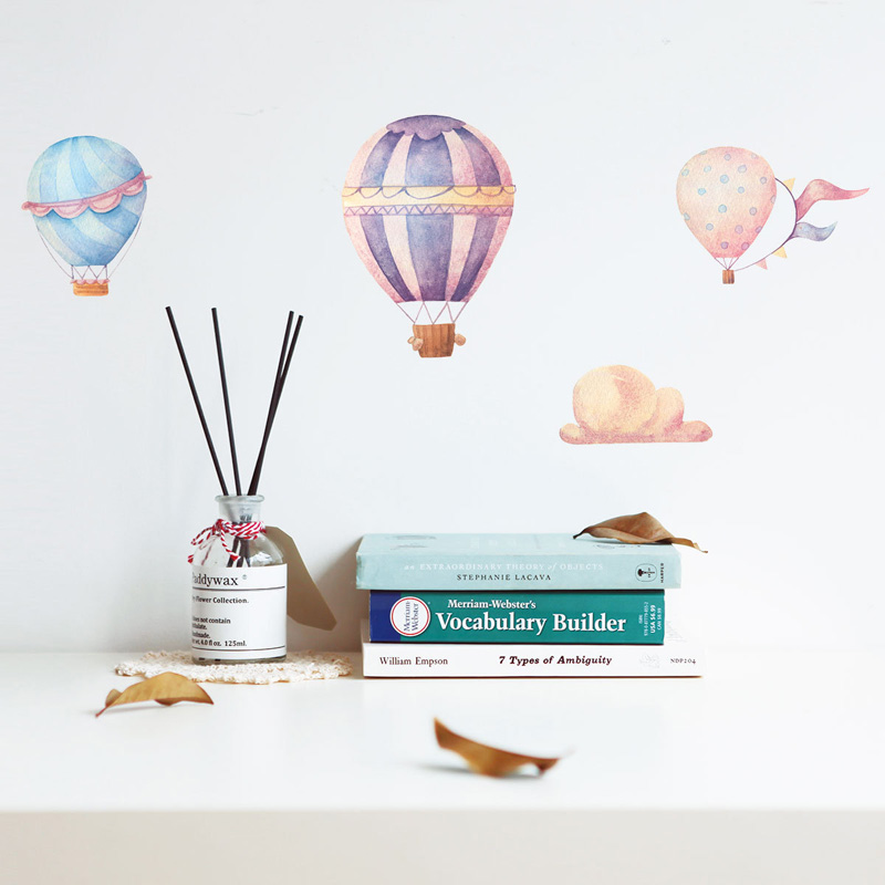 크리 에이 티브 다채로운 뜨거운 공기 풍선 벽 스티커  - Baby Nursery Murals 리뷰 및 가격