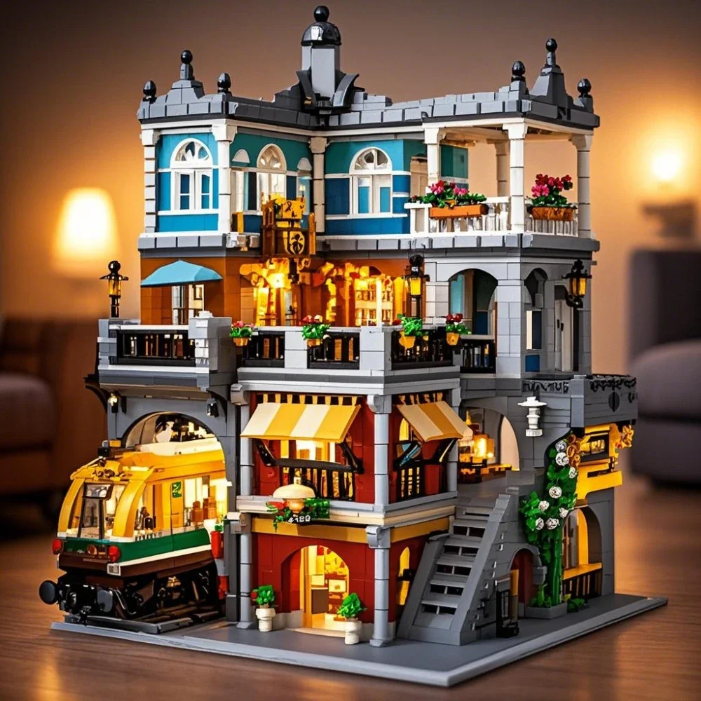 버거샵 빌딩 블록 세트 조명 포함 도시 거리 장면 조립 - Lego Set City 리뷰 및 가격