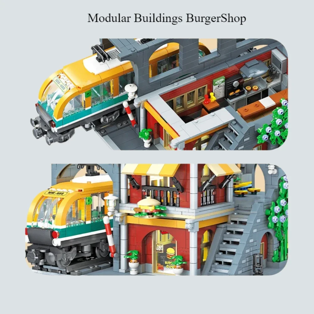 버거샵 빌딩 블록 세트 조명 포함 도시 거리 장면 조립 - Lego Set City 리뷰 및 가격