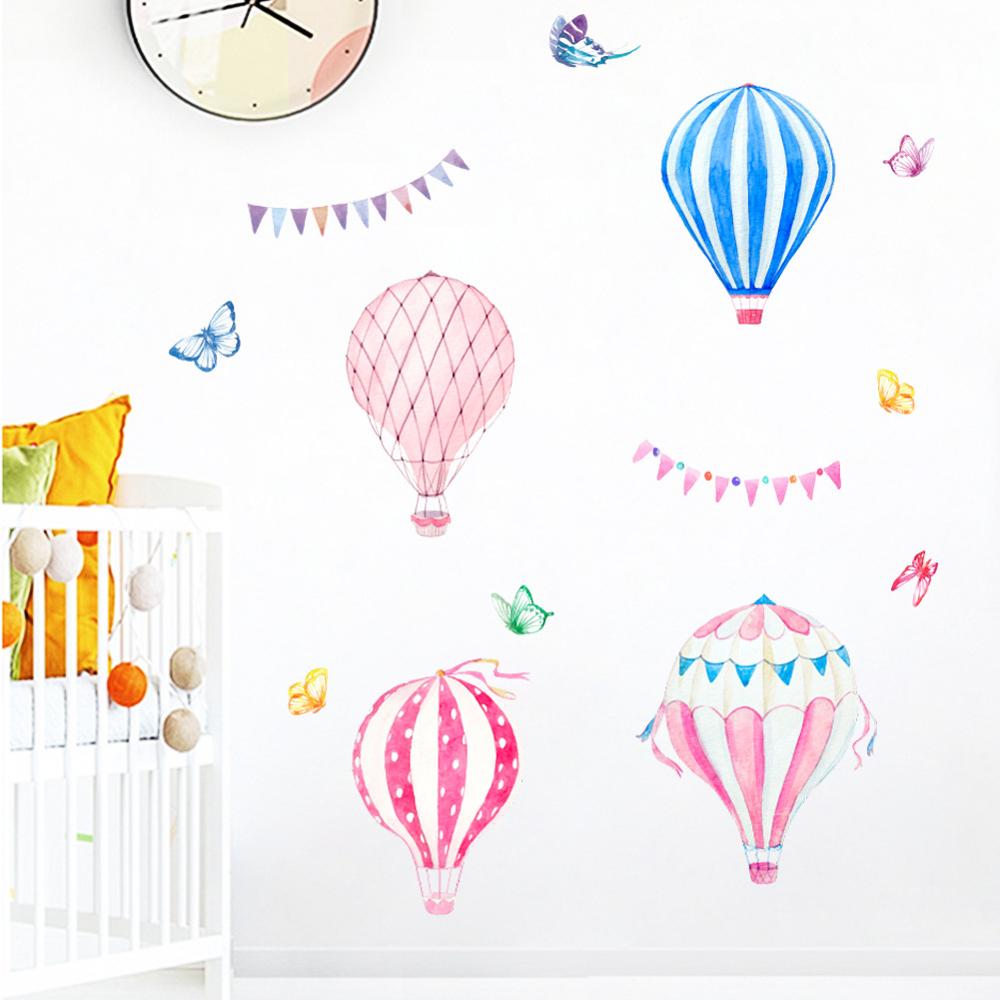 만화 뜨거운 공기 풍선 벽 스티커 어린이 침실 장식 벽 - Baby Nursery Murals 리뷰 및 가격