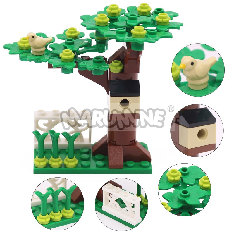마루미네 소형 입자 MOC 브릭 트리 하우스 세트 (새 - Lego Set City 리뷰 및 가격