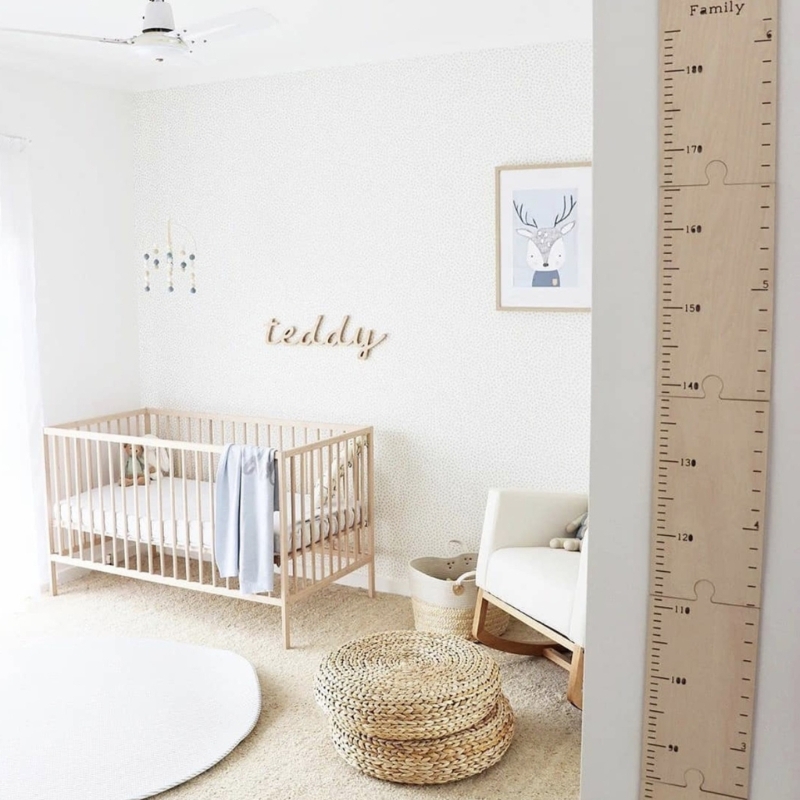 북유럽 나무 어린이 키 성장 차트 눈금자, 아기 어린이 - Growth Chart Ruler 리뷰 및 가격