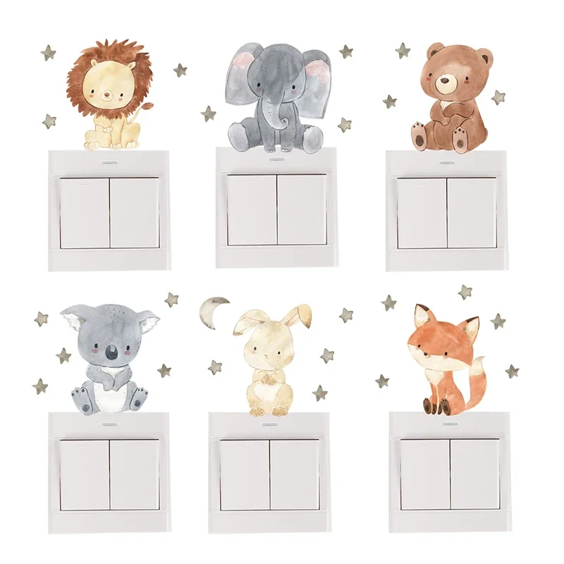 1/2/4/6set 어린이 방을위한 만화 동물 벽 스티 - Wall Decal Nursery 리뷰 및 가격